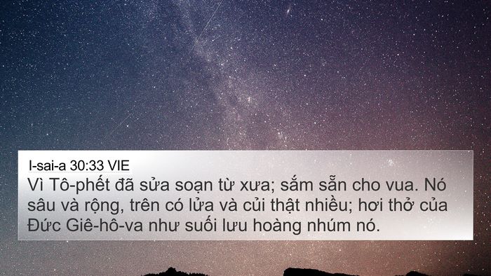I-sai-a 30:33 VIE Bible Verse Image