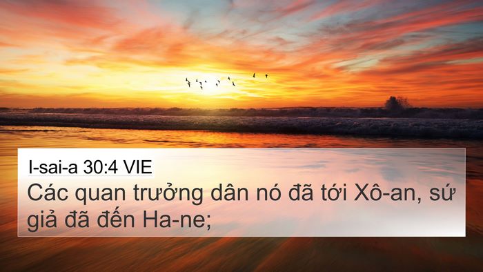 I-sai-a 30:4 VIE Bible Verse Image