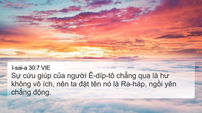 I-sai-a 30:7 VIE Bible Verse Image
