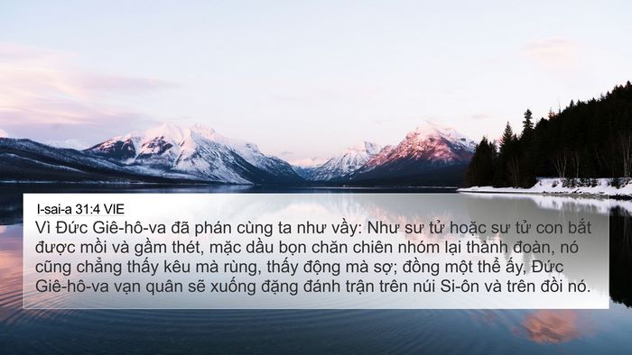 I-sai-a 31:4 VIE Bible Verse Image