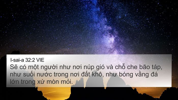 I-sai-a 32:2 VIE Bible Verse Image