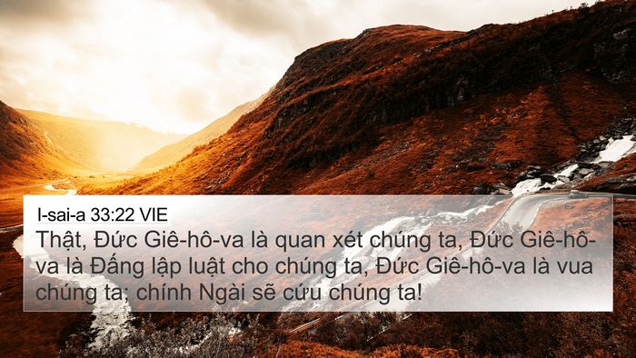 I-sai-a 33:22 VIE Bible Verse Image