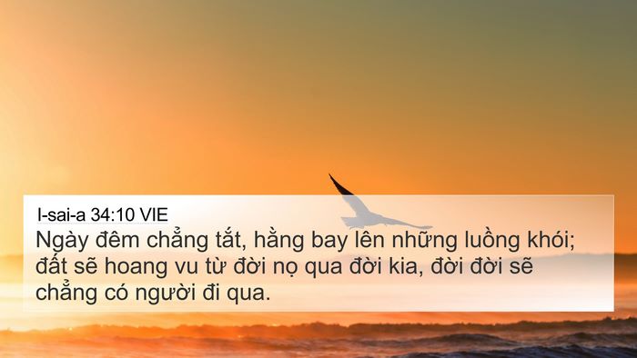 I-sai-a 34:10 VIE Bible Verse Image