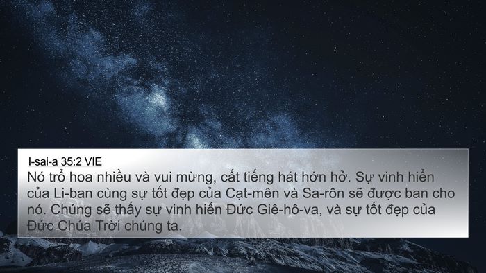 I-sai-a 35:2 VIE Bible Verse Image