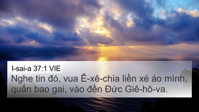 I-sai-a 37:1 VIE Bible Verse Image