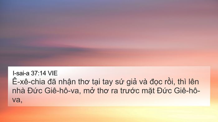 I-sai-a 37:14 VIE Bible Verse Image