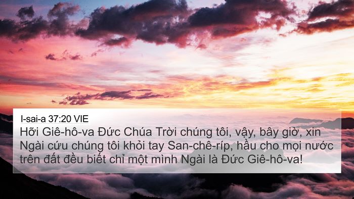 I-sai-a 37:20 VIE Bible Verse Image