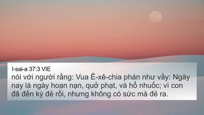 I-sai-a 37:3 VIE Bible Verse Image