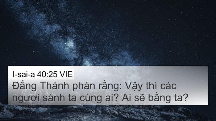 I-sai-a 40:25 VIE Bible Verse Image
