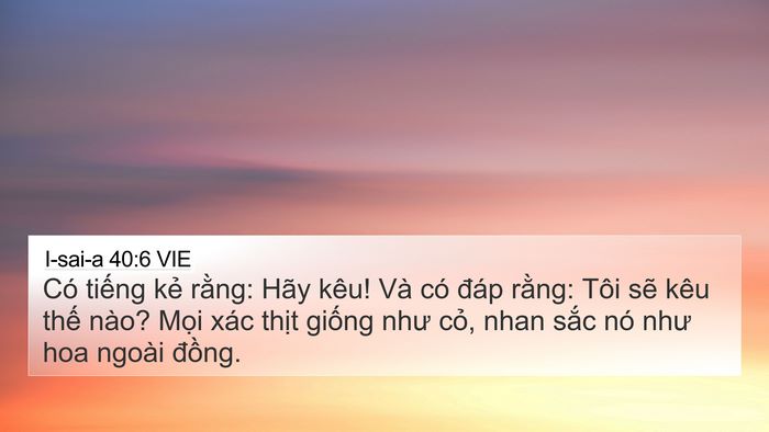 I-sai-a 40:6 VIE Bible Verse Image