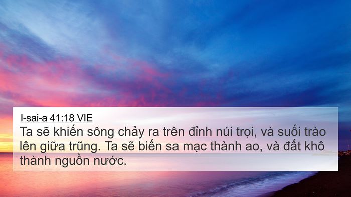 I-sai-a 41:18 VIE Bible Verse Image