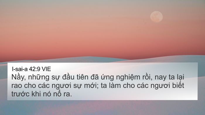 I-sai-a 42:9 VIE Bible Verse Image
