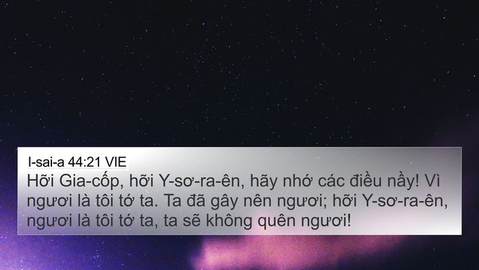 I-sai-a 44:21 VIE Bible Verse Image