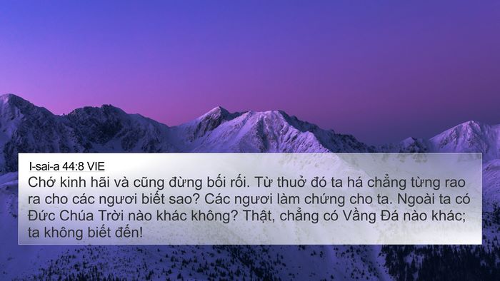 I-sai-a 44:8 VIE Bible Verse Image