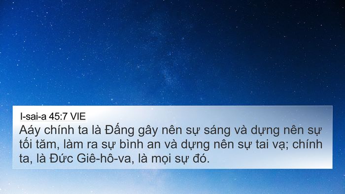 I-sai-a 45:7 VIE Bible Verse Image