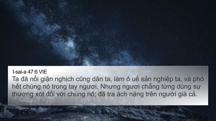 I-sai-a 47:6 VIE Bible Verse Image