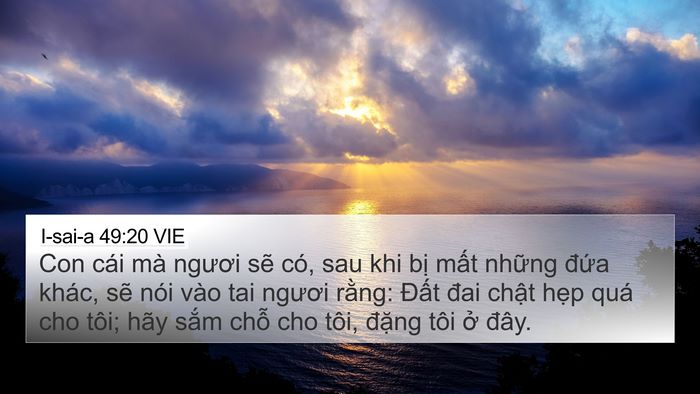 I-sai-a 49:20 VIE Bible Verse Image