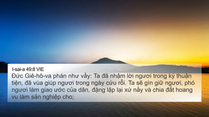 I-sai-a 49:8 VIE Bible Verse Image