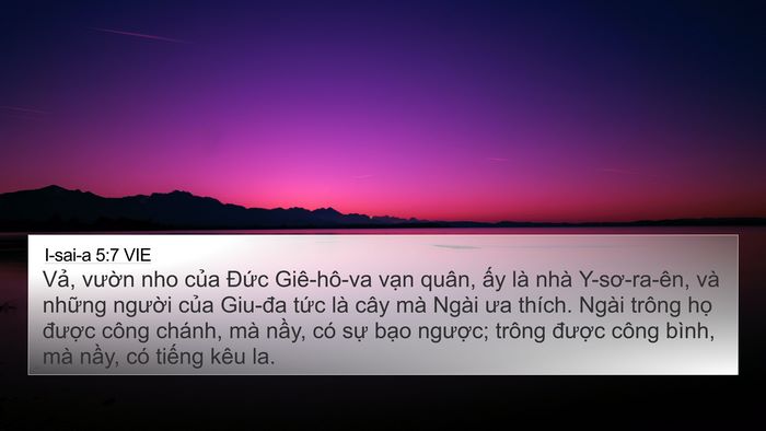 I-sai-a 5:7 VIE Bible Verse Image