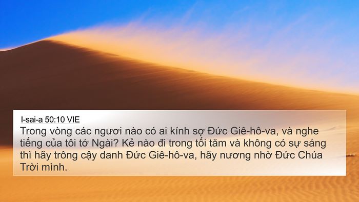 I-sai-a 50:10 VIE Bible Verse Image