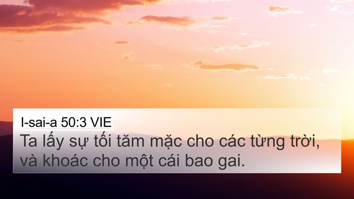 I-sai-a 50:3 VIE Bible Verse Image