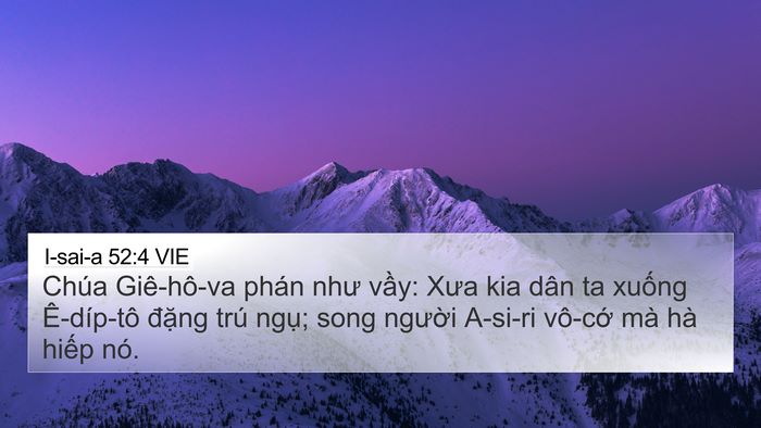 I-sai-a 52:4 VIE Bible Verse Image