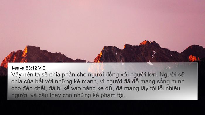 I-sai-a 53:12 VIE Bible Verse Image