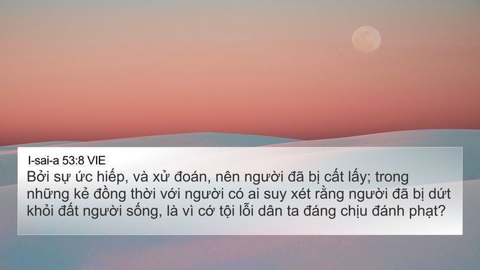 I-sai-a 53:8 VIE Bible Verse Image