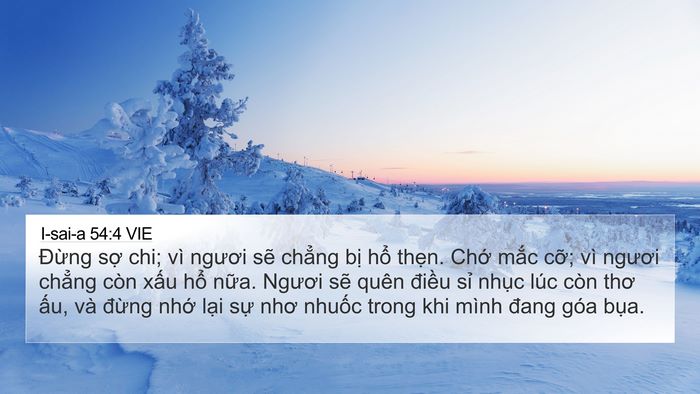 I-sai-a 54:4 VIE Bible Verse Image