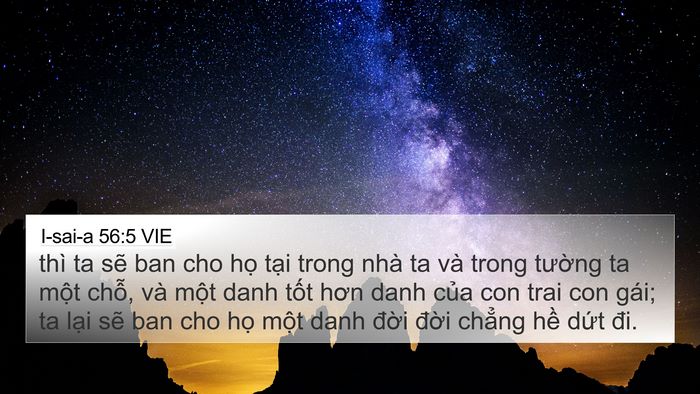 I-sai-a 56:5 VIE Bible Verse Image
