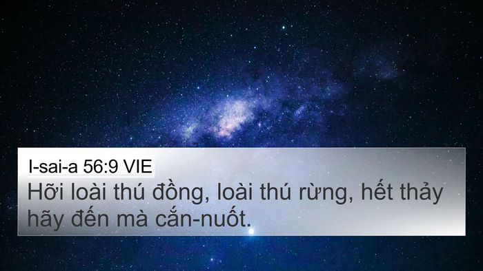 I-sai-a 56:9 VIE Bible Verse Image
