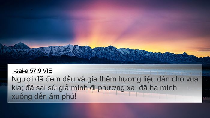 I-sai-a 57:9 VIE Bible Verse Image