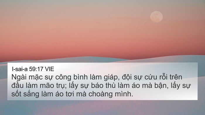 I-sai-a 59:17 VIE Bible Verse Image