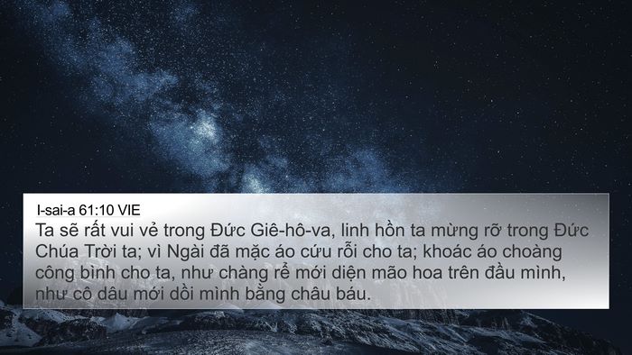 I-sai-a 61:10 VIE Bible Verse Image