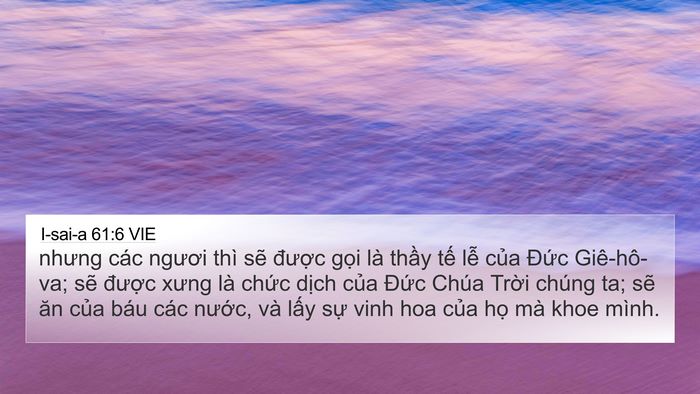 I-sai-a 61:6 VIE Bible Verse Image