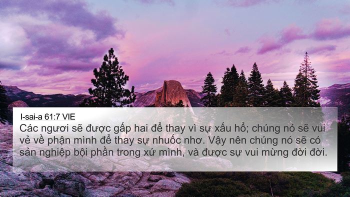 I-sai-a 61:7 VIE Bible Verse Image