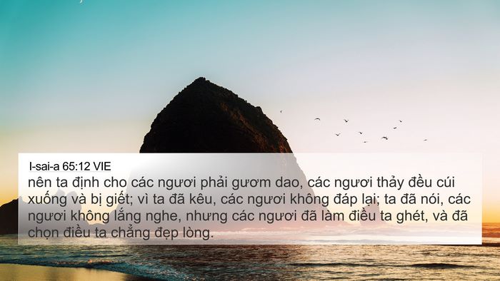 I-sai-a 65:12 VIE Bible Verse Image