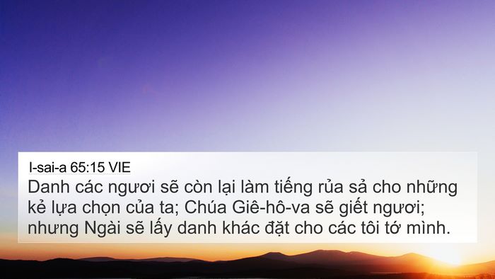 I-sai-a 65:15 VIE Bible Verse Image