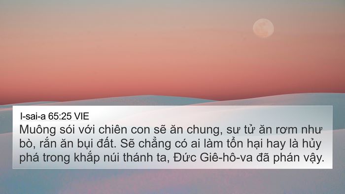 I-sai-a 65:25 VIE Bible Verse Image