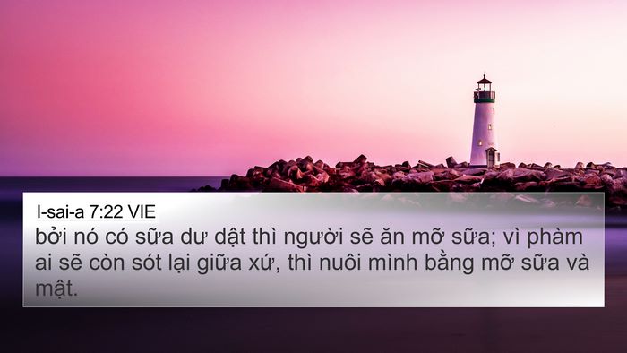 I-sai-a 7:22 VIE Bible Verse Image