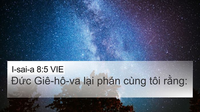 I-sai-a 8:5 VIE Bible Verse Image