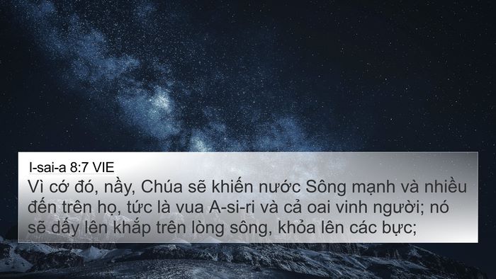 I-sai-a 8:7 VIE Bible Verse Image