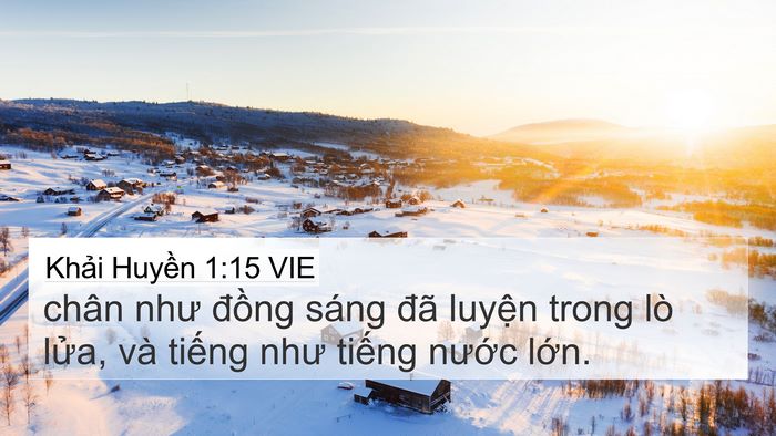 Khải Huyền 1:15 VIE Bible Verse Image