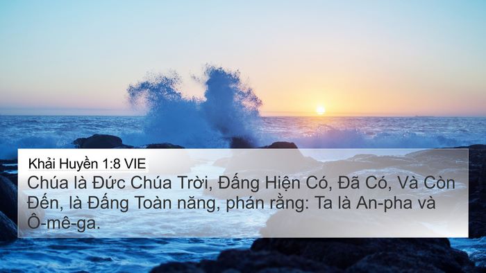 Khải Huyền 1:8 VIE Bible Verse Image