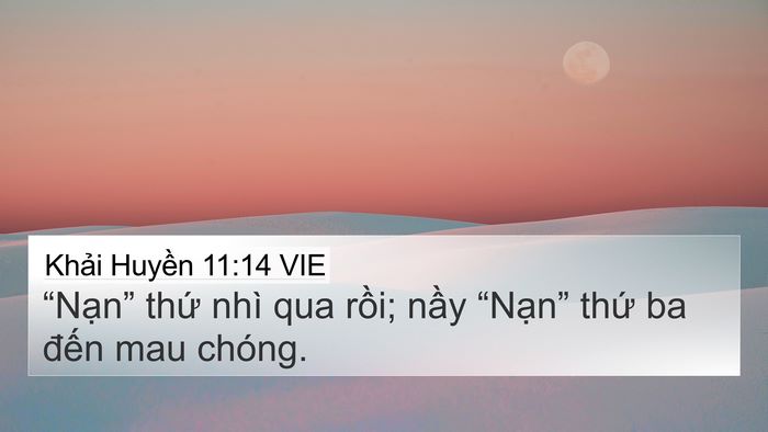 Khải Huyền 11:14 VIE Bible Verse Image