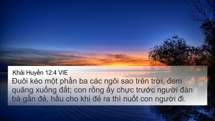 Khải Huyền 12:4 VIE Bible Verse Image