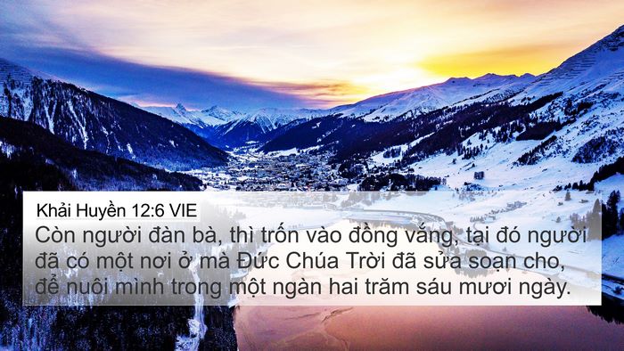 Khải Huyền 12:6 VIE Bible Verse Image
