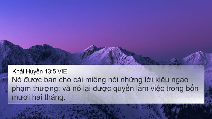 Khải Huyền 13:5 VIE Bible Verse Image
