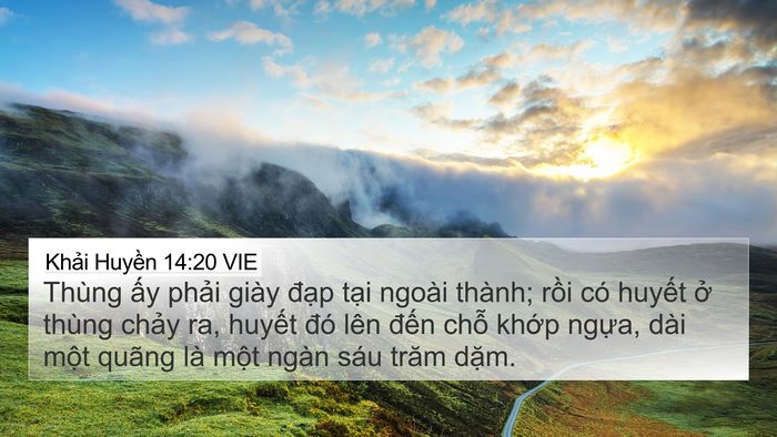Khải Huyền 14:20 VIE Bible Verse Image