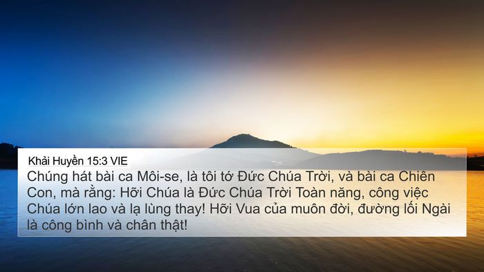 Khải Huyền 15:3 VIE Bible Verse Image
